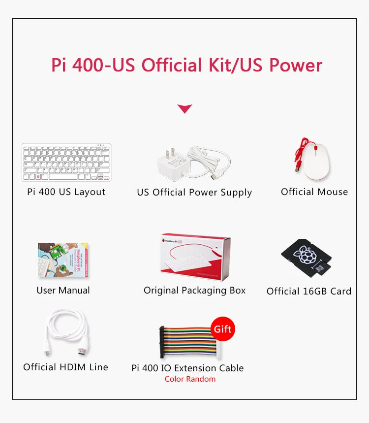 Raspberry Pi 400 Personal Computer or Kit,Quad-core 64-bit Processor 4GB of RAM ,WiFi Dual-display Output For 4K