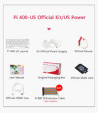 Raspberry Pi 400 Personal Computer or Kit,Quad-core 64-bit Processor 4GB of RAM ,WiFi Dual-display Output For 4K
