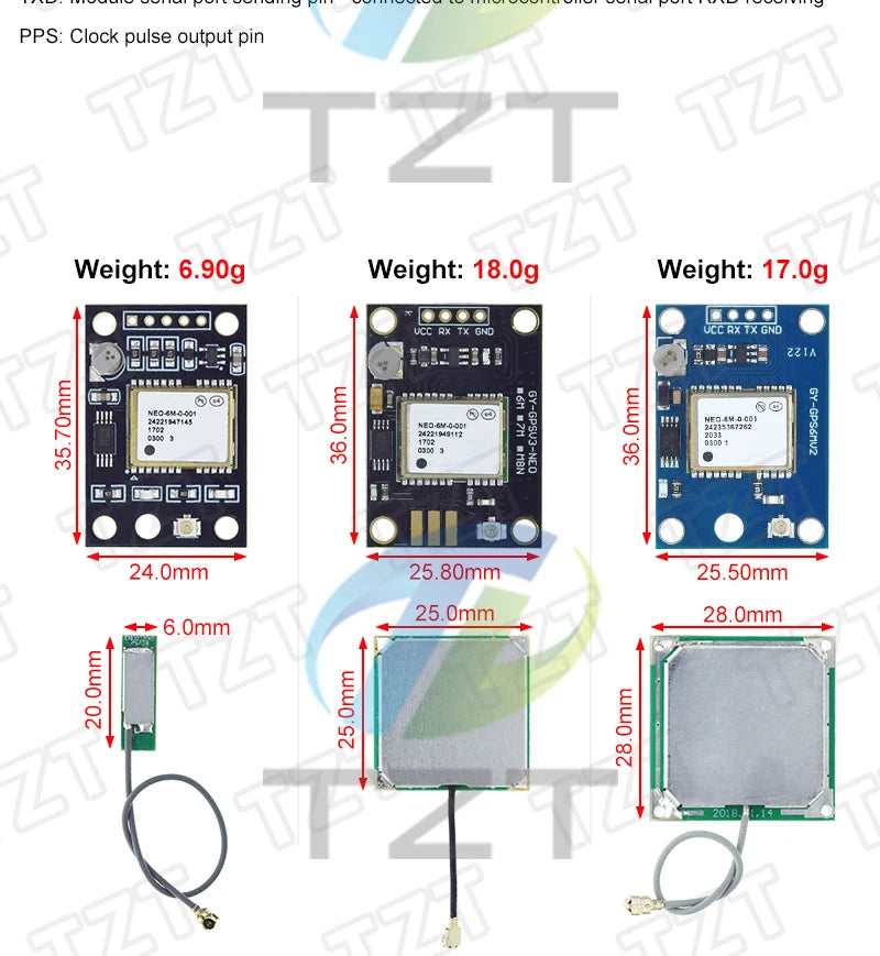 GREATZT 1PCS GY-NEO6MV2 new NEO-6M GPS Module NEO6MV2 with Flight Control EEPROM MWC APM2.5 large antenna for arduino