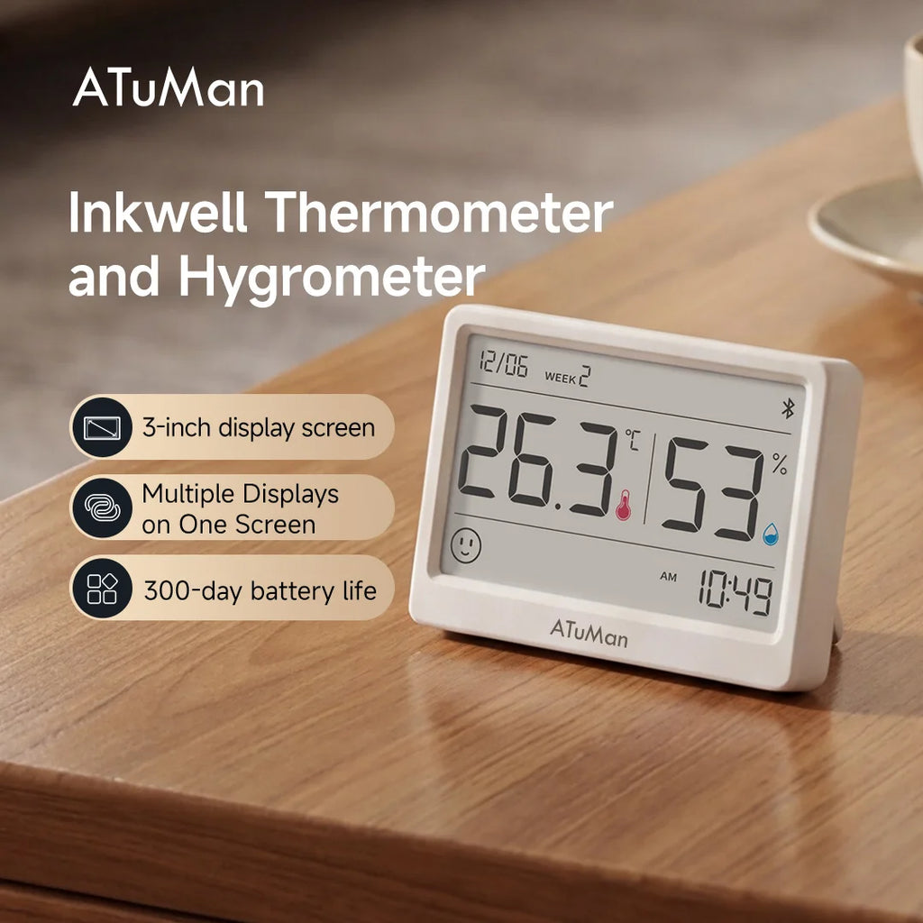 DUKA TH2 E-ink Smart Hygrometer Thermometer Home Indoor Temperature Humidity Meter Sensor Gauge Weather Station Mijia Home APP