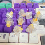 Outemu Silent Switch Crystal Clear PeachV3 LemonV3 Mechanical Keyboard 5Pin Linear Tactile Mute Switchs Transparency Shell Lubed