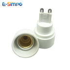 2pcs G9 to E14 E12 CFL LED Halogen 2Pin Base to EU US Standard Candelabra Chandelier Light Holder Socket Converter Adapter