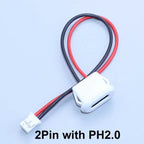 2/4/6Pin USB-C Type-C Waterproof Connector Charger Jack Direct Compression Female Socket Charging Interface With PH2.0 Terminal
