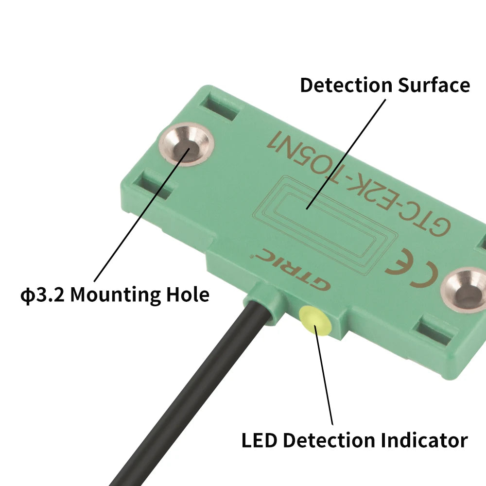 GTRIC Capacitive Proximity Sensor Square Matrix Switch CBN5-F46-E0/1/2/3 12-24V DC 3-wire NPN PNP NO/NC Sensing Distance 5mm