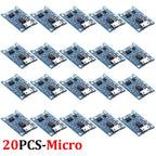 USB Type-C TP4056 Charging Modules 5V 1A 18650 Lithium Battery Charger Board with Protection Features Micro USB/Type C Interface
