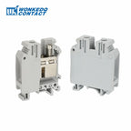 5Pcs UK35 Din Rail Terminal Block Screw 35mm² Wire Electrical Connector, Universal Feed-Through Strip Plug Connection UK 35