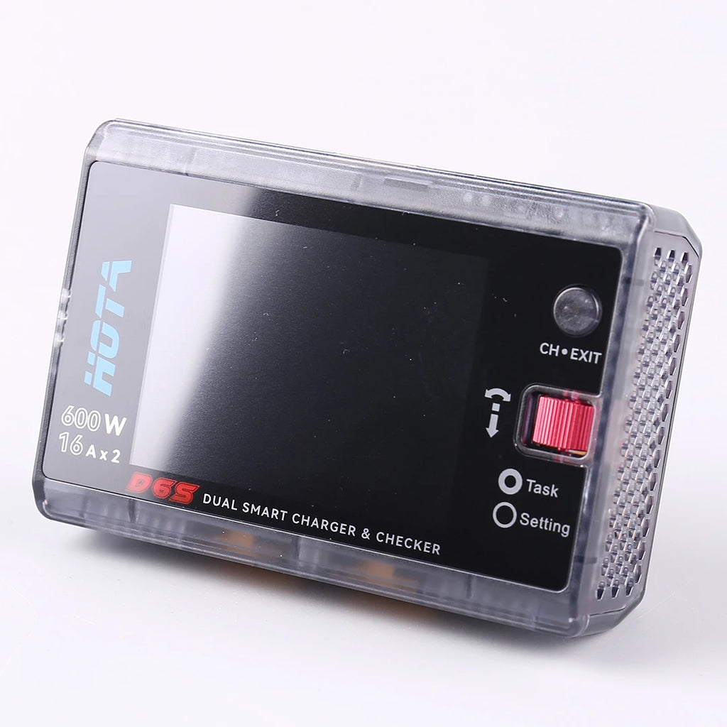 HOTA D6S RC Lipo Battery Charger Magnetic Suction Dual Channel Smart Balance 600W High Power 1-6S Smart Balance Charger