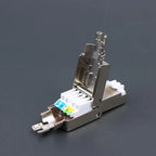 1Pc Zinc Alloy Shielded Ethernet Termination Plugs Cat7 Cat6A Cat8 RJ45 Connector Tool-Free