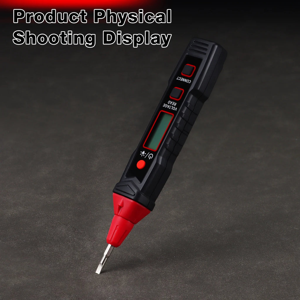 HABOTEST Digital Voltage Tester Pen HT91E+ LCD AC Voltage Detector 12-300V Live Neutral Wire Finder Flashlight  Electrical Tool
