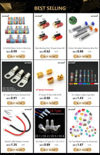 SC Type Wire Nose Terminal SC6 SC10 SC16 SC25 Bare Copper Battery Block Lugs Hole ID 6 8 10 12mm Crimp Wire Connector