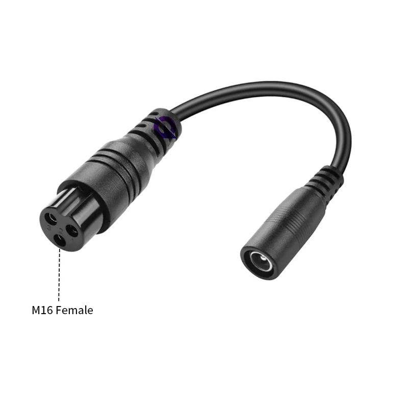 DC 5.5MM To 3-Pin GX16 Connector Cable Adapter High Charging Efficiency For Electric Scooter Bicycle Accessories Convertor