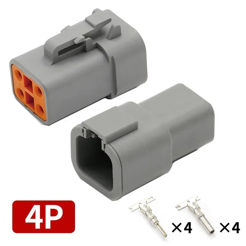 Deutsch DT/DTM/DTP/DTF Multi-Pin Waterproof Connector | 22-14AWG Sealed Plug for Heavy Duty Truck & Bus Electrical Systems