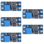 5/10PCS MT3608 DC-DC Step Up Boost Power Converter 2A Module Adjustable Step Up Voltage Regulator Board 2-24V to 5V-28V Output