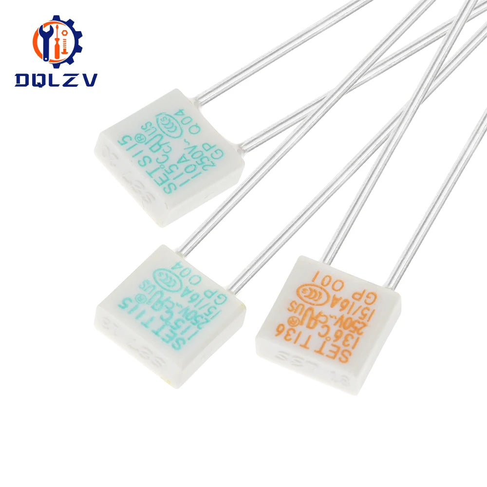 SELTE 115C 136C 250V 10A 15A 16A Square Temperature Fuses Thermal Fuses ThermostatThermal Protector