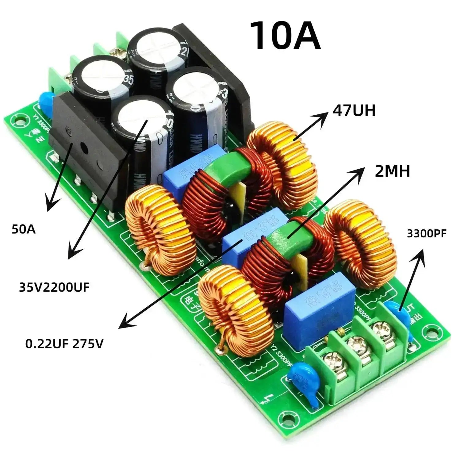 5-Stage AC EMI POWER Filter 8A 10A 15A  AC EMC 110V 220V Purify Power DC Isolator Noise Audio Decoder DAC Amplifier Purification
