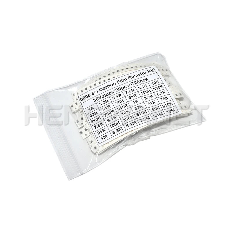 0402 0603 0805 1206 1210 2512 SMD Resistor Kit Assorted Kit 10k 100k 1k 1R 100R 220R 1% 5%