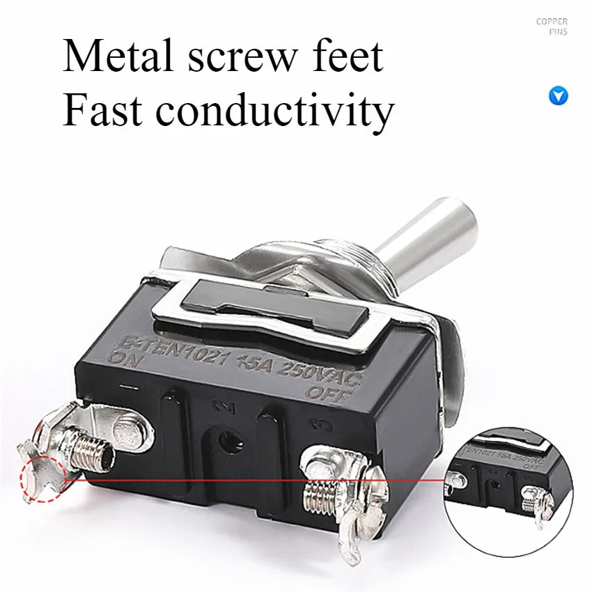 6Pcs Heavy Duty Car Boat Rocker Toggle Switch 15A 250V 2 3 Pin 2 3 Gang SPST ON/OFF Rocker Switches with Boot Spst Rocker Switch