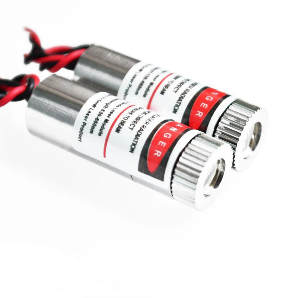 Laser Diode 650nm 5mW Red Point / Line / Cross Laser Module Head Glass Lens Focusable Industrial Class