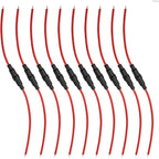 10pcs 5 x 20mm Inline Fuse Holder, porte fusible 12v Fast-Blow Screw Type, with 16 AWG Wire for Fast-Blow Glass Fuse