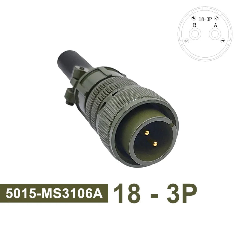5015 MIL-C Plug Socket 18S-3 Circular Connector 18S-10 18S-11 Military Specification Connector MIL STD MS3102 MS3106 MS3108