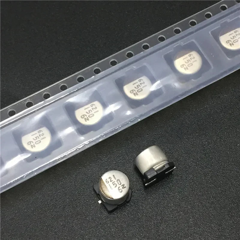 10Pcs/50Pcs 150uF 6.3V NACZ series 6.3x6.3mm 6.3V150uF Chip type SMD Audio Electrolytic Capacitor