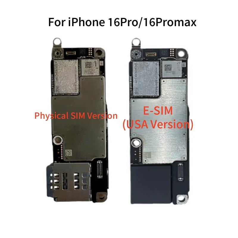 100% Unlocked Motherboard For iPhone 16 Pro Max With Face ID Support iOS Update Logic Board Clean ICloud Mainboard SIM Version