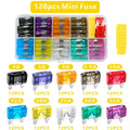 1000/306/120/50PCS Car Fuses Assortment Kit, Mixed Vehicle Blade Fuses - Standard & Mini & Low Profile Mini Fuse