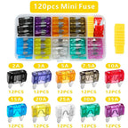 1000/306/120/50PCS Car Fuses Assortment Kit, Mixed Vehicle Blade Fuses - Standard & Mini & Low Profile Mini Fuse