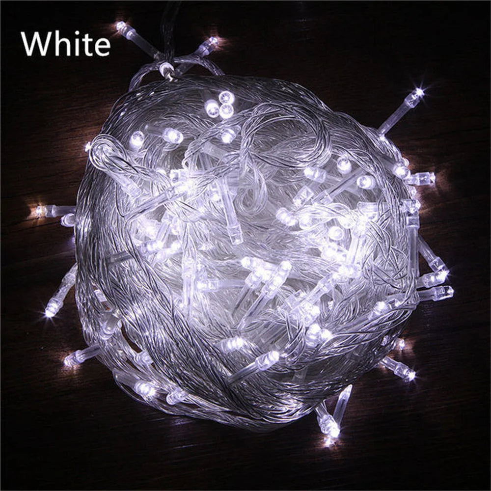 Holiday Outdoor 100 LED String Lights 10M 220V 110V Christmas Xmas Wedding Party Decorations Garland Lighting Christmas light