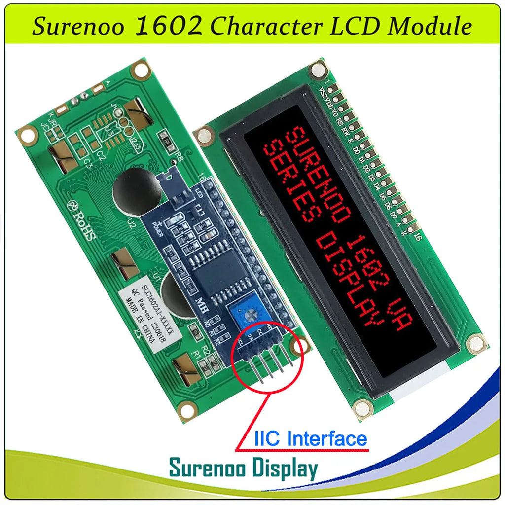 Surenoo LCD2USB USB 162 16X2 1602 Character LCD Module Display Screen Panel sutible LCD Smartie & AIDA64 for DIY PC