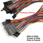 10pc dupont 2.54mm Line 2P 3P 4P 5P 6P 7P 8P 9P 10P 11P 12P 26AWG Male Female Connector Cable PCB Breadboard Jumper Wire Harness