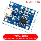 10pcs 5V 1A 18650 Lithium Battery Charging Board PLR TP4056 Lithium Charging Mini/Micro USB Type C Charge Module With Protect