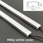 1-10 PCS LED Rigid Strip DC12V 50CM 20 Inch SMD5730 36LEDs U/V-Shaped Flat LED Aluminum Channel Rigid Strip for Indoor Lighting