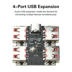 XL334P4 USB2.0 4-port Controller Expansion Module USB 2.0 to 4 Channel Way Splitter USB-HUB Type-C Extender Board 40MB/S