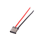 10Pcs Micro USB Type-C 2Pin Horizontal 2P Simple Soldered Female Plug-in Board Quick Charging Connector