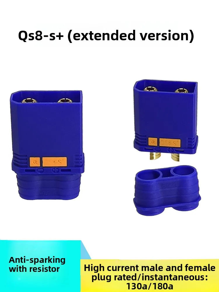 QS8-S/QS8-S+ High-Current Anti-Sparking QS8 to XT90 Adapter, Drone Lithium Battery Connector, Electric Vehicle Charging Plug