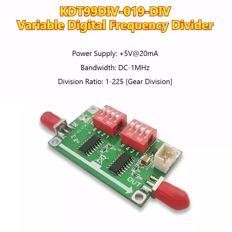 KDT99DIV-019-DIV Digital Frequency Divider 1-225 1MHz Bandwidth, Phase Locked Loop Divider, Logic Divider