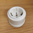 EU Ceramic Rotary Switch Wall Lamp Smart Light Knob Switch EU Socket 10A 250V For Home Decoration