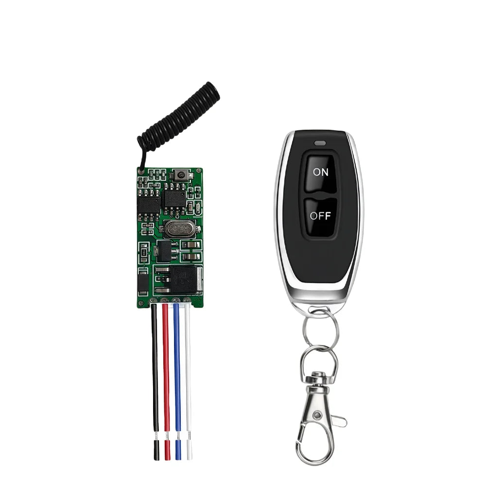 433Mhz 1CH RF Relay Receiver DC 3.6V-12V Wireless Remote Control Micro Receiver Mini Module Controller Switch Power Transmitter