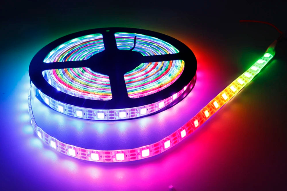 WS2811 WS2812B WS2813 WS2815 5050RGB LED Strip Lights Individually Addressable 30/60/144Pixels/Leds/m Black /White PCB DC5V/12V