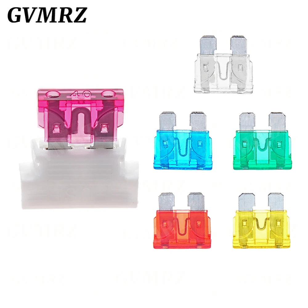 5PCS/lot  Auto Standard Middle Fuse Holder + Car Boat Truck ATC ATO Blade Fuse 1A 2A 3A 4A 5A 7.5A 10A 15A 20A 25A 30A 35A 40A