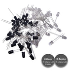 3mm 5mm IR LED Emitting Diode 850nm 940nm Emitter Receiver Infrared Transmitter Phototransistor Photodiode Invisible DIY PCB