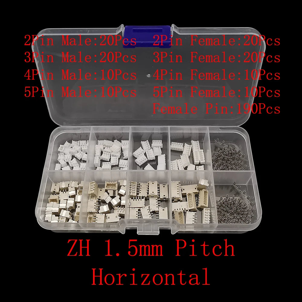 1Box SH 1.0/JST 1.25mm/ZH 1.5mm/PH 2.0mm/SM/SYP/XH 2.54mm/VH 3.96mm Pitch Male Female Housing Terminal Pin Header Wire Connector