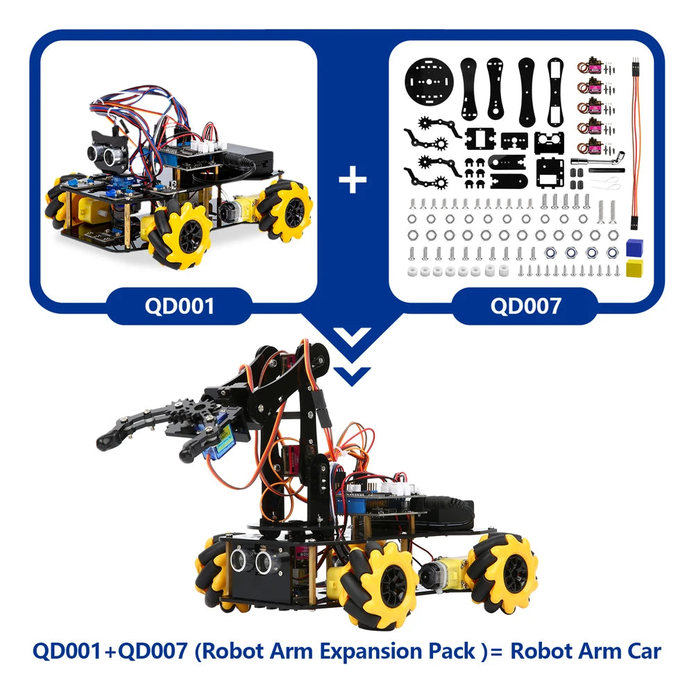 ACEBOTT Robot Toy Starter Kit for Arduino Project with ESP32 and Code Learning Develop Skill Full Version Smart Car Kit