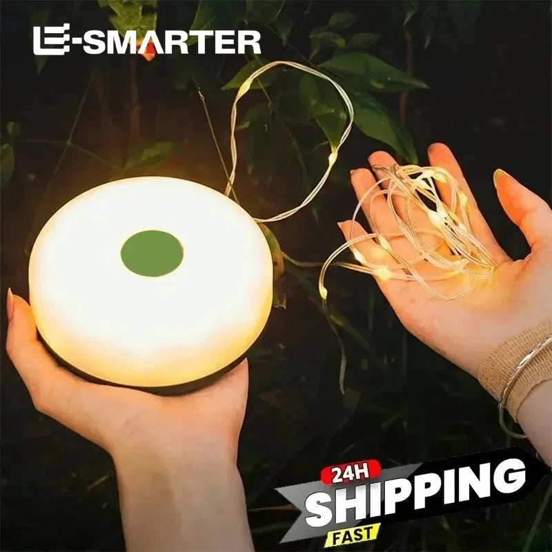 LED Camping Lamp Strip Atmosphere 10M Length Waterproof Recyclable Light Belt Outdoor Garden Decoration Lamp for Tent Room