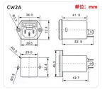 Single/Double Insurance EMI filter CW2A-3/6/10A-T EMI Socket Power Filter Audio Power Purifier Vehicle anti-interferenc
