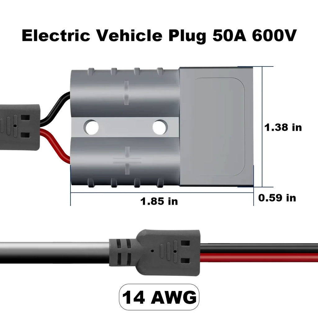 For Starlink Mini Connetor Plug To Anderson Plug 50A 600V DC Power Cable Waterproof Extension Cord With DC Cable