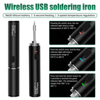 Wireless 5V Soldering Iron Set 18350 Lithium Battery USB Charging DIY Repair Tool Manual Radio Adjustable Temperature