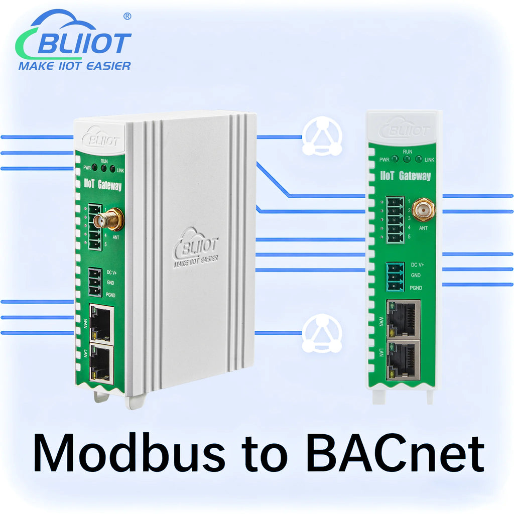 BLIIOT Modbus to BACnet Converter BACnet Gateway Building Automation BAS RS485 Remote IOT Data Converter BA100