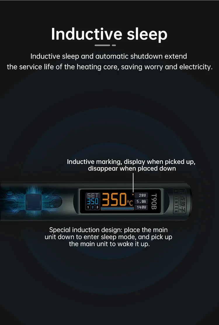 ALIENTEK T90 Soldering Iron PD3.1 140W Adjustable Temperature 80-450℃ Precision Welding Solder Kit T245 T210 Welding Tool